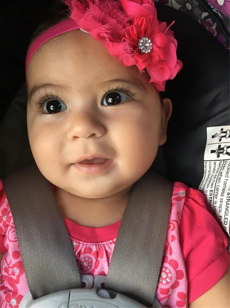 Ldcx Baby girls infant crochet butterfly headbands and knitted flower barefoot sandals.(BBFJ3) (Z2) - Image 2